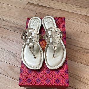 Tory Burch Miller sandal Metallic Gold Size 7